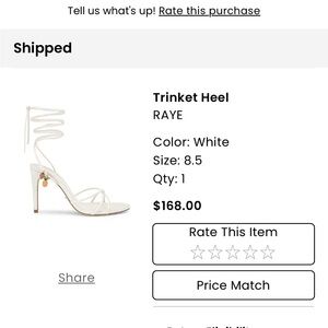 RAYE Women's White Trinket Heel